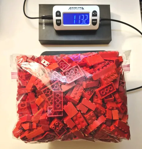 LEGO Lot 1 lb 13oz Legos – RED Random Bricks Parts Mixed Pieces for Building