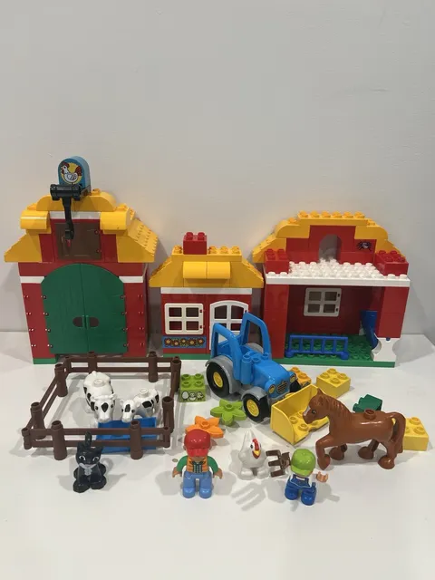 LEGO DUPLO 10525 Large Farm Playset | Farm Animals | Horse Cows Chicken Cat