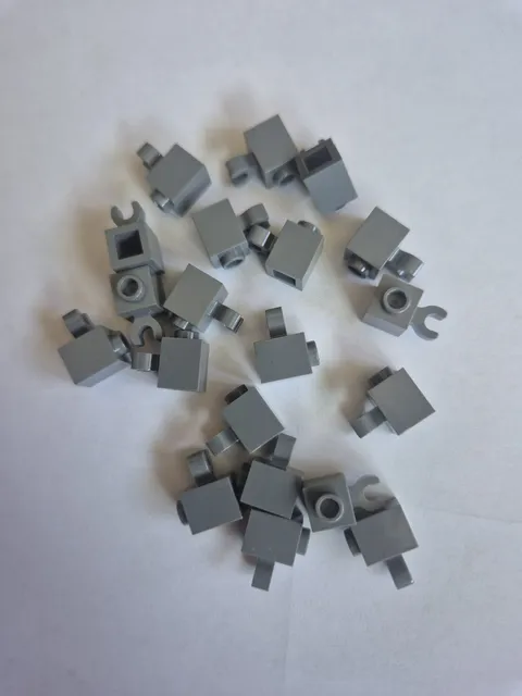LEGO ® 1x1 brick with clip 20 pieces (60475b) dark gray