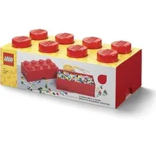New LEGO Red Storage Box Brick 8 Bright