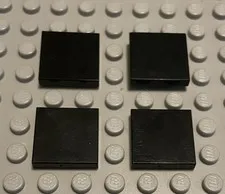 LEGO 4 Black 2x2 Tile