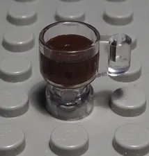 Lego Figure Accessories Cup with Dark Brown Liquid