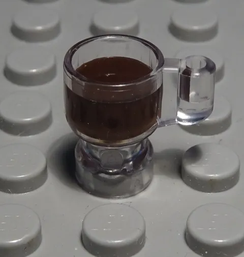 Lego Figure Accessories Cup with Dark Brown Liquid