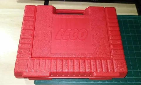 LEGO Vintage 1985 Red Plastic Storage Case Container Good Condition