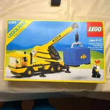 Vintage LEGO 6361 Mobile Crane Empty Box Only 1986 LEGOLAND Town Construction 
