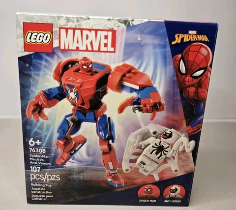 LEGO Marvel SPIDER-MAN MECH vs ANTI-VENOM New & Sealed 107 pcs -76308 
