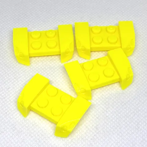 LEGO Parts - Neon Yellow Vehicle, Mudguard 2 x 4 - No 44674 - QTY 4