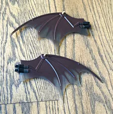 LEGO Dragon Wings Wing Pieces Brown Trans-Brown Black Bulk Lot 2 pcs