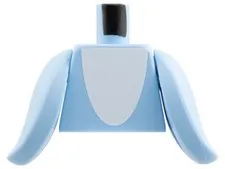 Lego New DOLPHIN Minifig TORSO Bright Lt Blue White Patch Blue Fin Arm Part 28-9