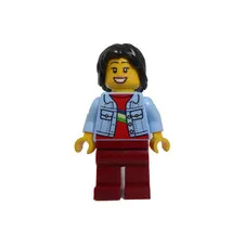 LEGO City Woman Minifigure twn500 Bright Light Blue Jacket New Genuine