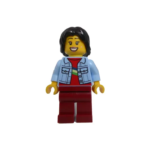 LEGO City Woman Minifigure twn500 Bright Light Blue Jacket New Genuine