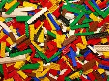 LEGO LOT 100 piece ALL BRICKS & PLATES Building Blocks Mixed Sizes & Colors 