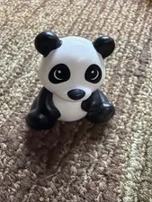 LEGO DUPLO Panda Bear Animal Figure Zoo Sitting Black White Replacement Part