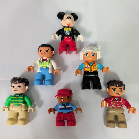 Lego Duplo Lot Of  6 Assorted Figures Mickey Mouse & Other Assorted Characters 
