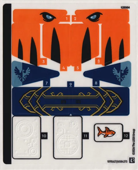 LEGO STICKER SHEET 71515 TIGER SHARK TANK from set New & Genuine