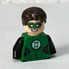 LEGO Green Lantern Minifigure Torso w/ Head, Hair (No Legs or hands)