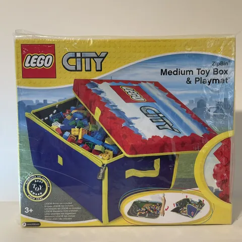 LEGO CITY ZIP BIN STORAGE & PLAY TOY BOX & PLAYMAT -Unzip to form a Lego playmat