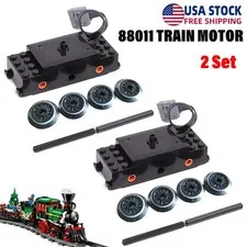 Fit For LEGO Power Function 88011: 9V TRAIN MOTOR WITH WHEELS Technic Toy 2x New