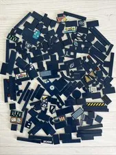 LEGO DARK BLUE LOT 215 PCS 2X2 2X4 1X8 1X6 1X2 TILE PLATE VARIETY EARTH NAVY