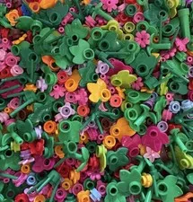 Lego Bulk Assorted Flowers Stems Leaves 150 Pieces Botanical Plants Parts