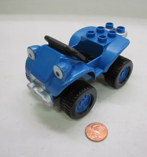 Lego Duplo METALLIC BLUE ATV SCRAMBLER VEHICLE Bouncy Bob the Builder Blue Wheel
