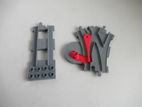 Lego Duplo Train Switchback Track and End Track Piece