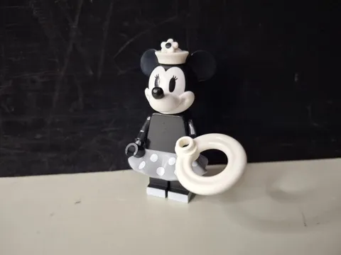 Lego Minnie Mouse Steamboat Willie CMF Black And White Figure And Life Preserver