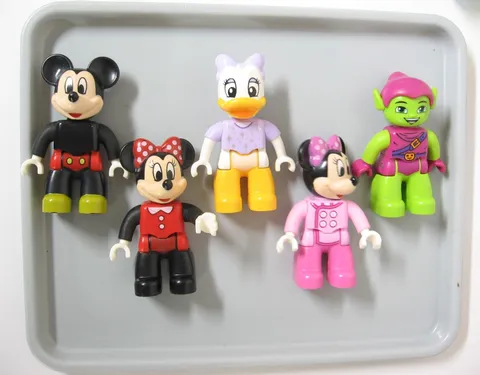 Lego Duplo 2 Minnie and 1 Mickey Mouse, Daffy Duck, Green Goblin - 5 Pcs