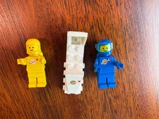 Vintage LEGO Minifigure Classic Space Spaceman Lot Blue Yellow White Ship Astro
