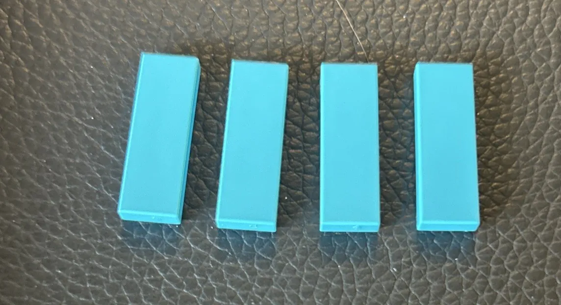 LEGO Parts 1x3 Flat Smooth Tiles Part # 63864 Lot 4 Medium Azure
