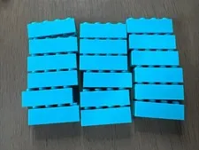 Lego 3010 Medium Azure Brick 1x4 - 18 Pieces