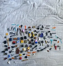 LEGO Bulk Lot Minifigure Accessories & Parts Weapons Tools Mixed Plastic 4+ 10+