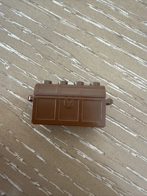 LEGO Pirate Chest Treasure Container Hinge Lid Light Brown