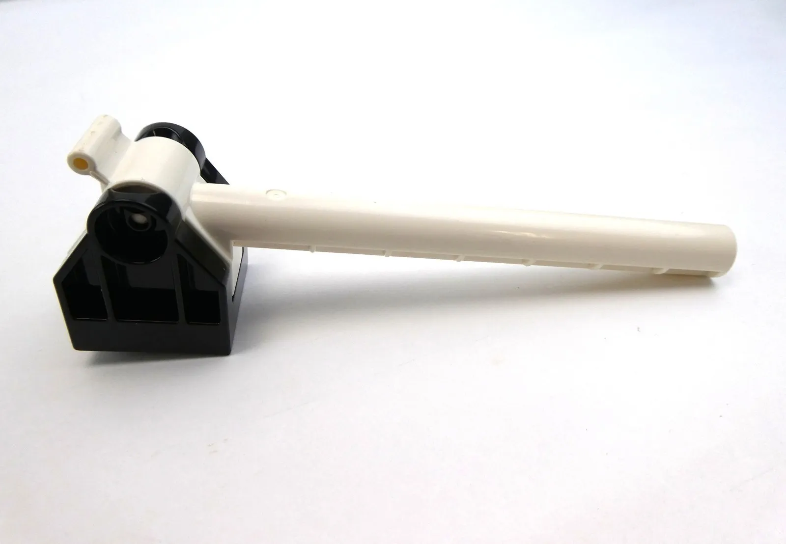 Lego Duplo Train Railroad White Gate Crossbar w/ Small Handle & Black Gate Base