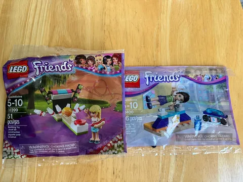 Lego Friends Lot 30399 Bowling Alley 30400 Gymnastic Bar New Sealed Polybags