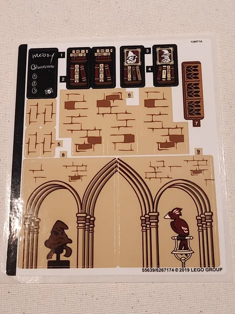 2 Harry Potter LEGO Clock Tower Sticker Sheet 75948