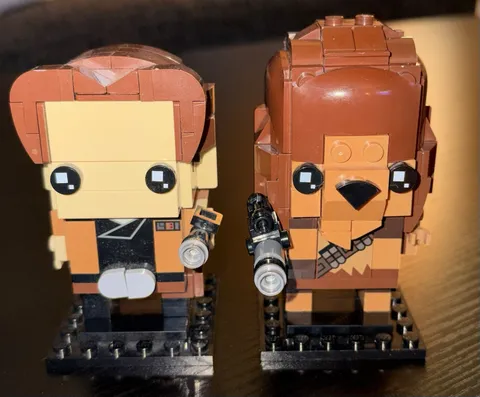 LEGO Star Wars BrickHeadz Han Solo 41608 & Chewbacca 41609 Set NO Box Or Instruc