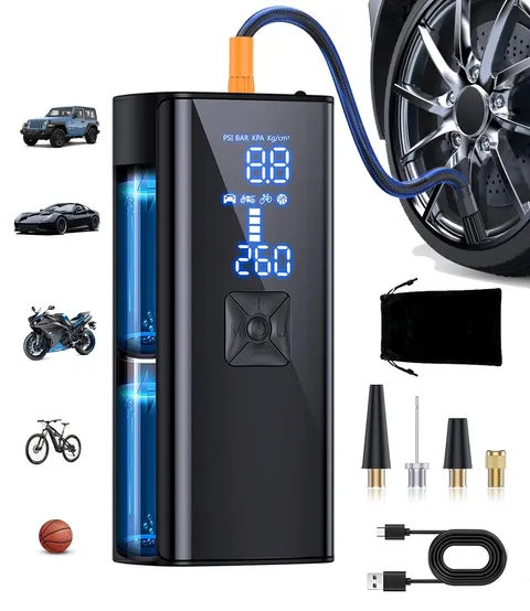 Gjosyoi Tire Inflator Portable Air Compressor 2X Faster 150Psi Cordless Air
