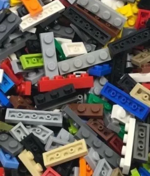 Lego Plates  Lot Of 100 : bulk flats 1x-wide only mixed colors And Sizes