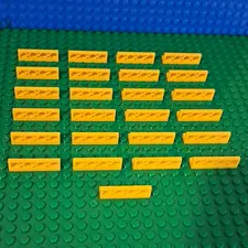 LEGO Yellow Lattice Fence 1x4x1. Lot Of 25. Excellent Condition.