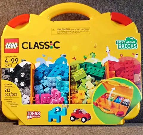 LEGO Classic Creative Suitcase 10713 Carrying Case Set, 213 Pieces Ages 4-99