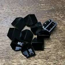 LEGO Black Slope, Curved 33 2 x 2 Double / Inverted. QTY 10. Part No. 1762