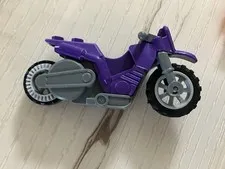 LEGO Flywheel Motorcycle Vehicle Purple Gray Wheels