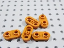 LEGO Lot of 5 Dark Orange 1x2 Rounded Corner Plates w/ Open Studs BK