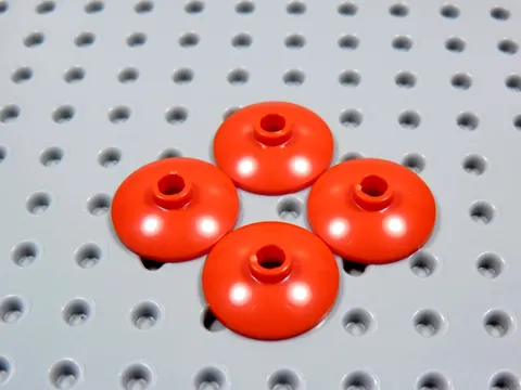 LEGO Lot of 4 Red Round 2x2 Radar Dish Saucers BT