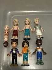 Lego Friends Minifigure Male Lot Mason River Marco Elijah Extra Heads Beach