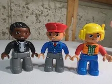 Duplo Lot of 3 Figures- Construction, Conductor, Dad Businessman