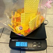 LEGO Bulk Lot Yellow & Orange Bricks Plates Parts Pieces Plastic Bagged
