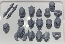 3d Printed Bionicle Mask Lot-Misc Lot Of 19 Items