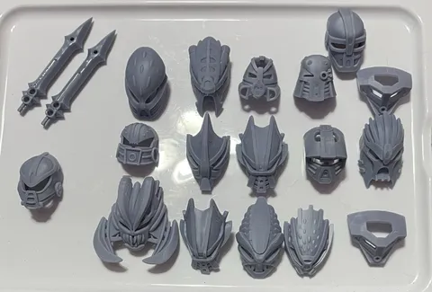3d Printed Bionicle Mask Lot-Misc Lot Of 19 Items
